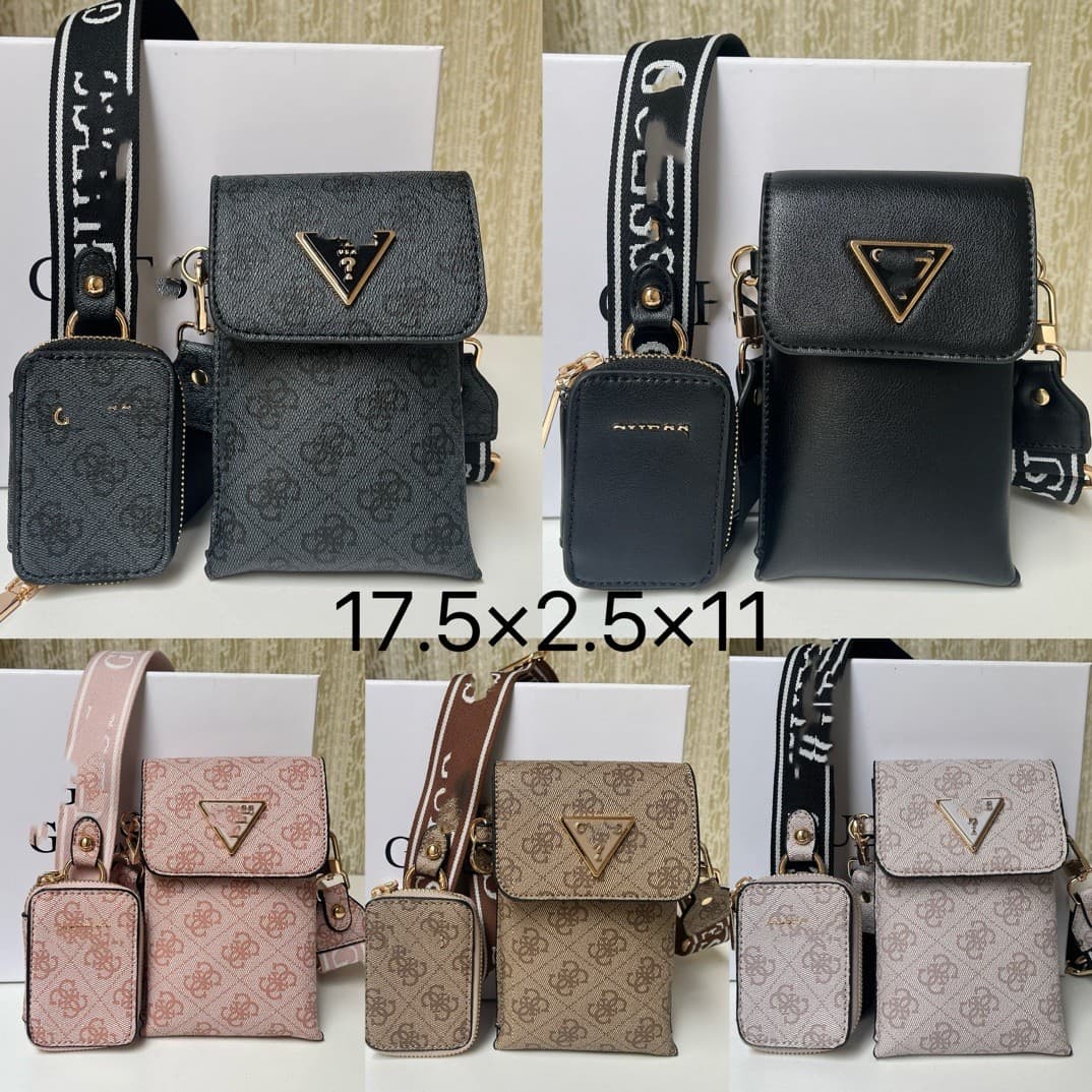 Fashionable European and American trend mobile phone bag mother bag wide shoulder strap single shoulder foreign trade chain printed crossbody bag with box