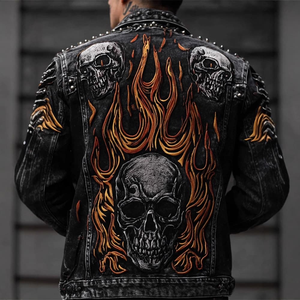 Amazon New Trendy 3D Digital Pattern Print European and American Fashion High Street Denim Jacket Unisex