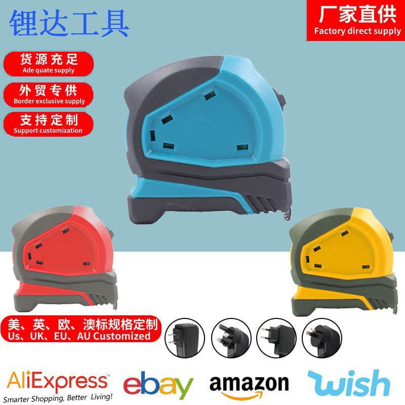 Stainless steel tape measure 5 meters anti-fall carpentry ruler automatic telescopic meter ruler box ruler circle ruler measuring tool wholesale Makita model