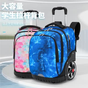 New Trolley Backpack for High School and College Students, Men and Women, Waterproof, Weight-Reducing, Large Capacity Luggage Bag