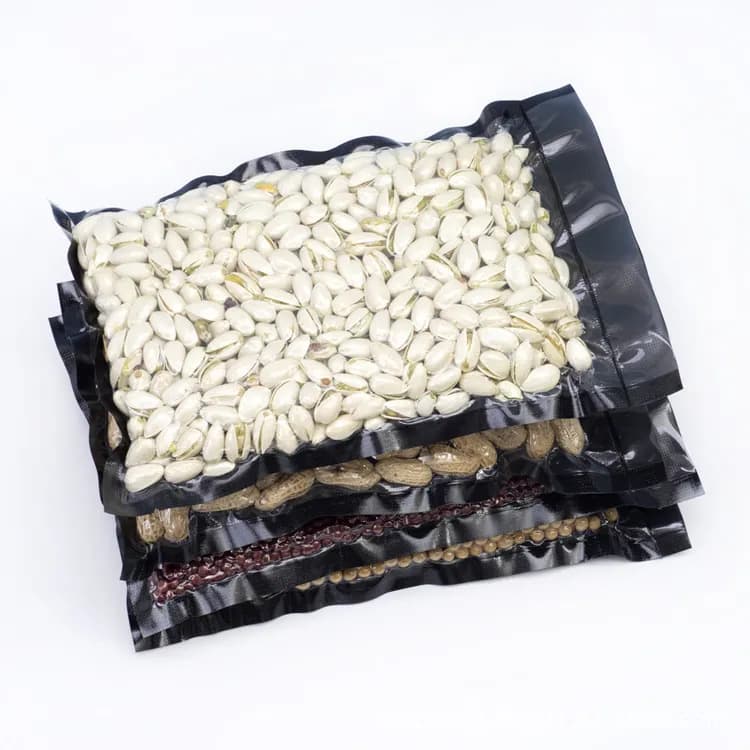Cross-border exclusive thick light-blocking black textured vacuum preservation bags, black yin-yang textured bags wholesale, sealing and freshness locking.