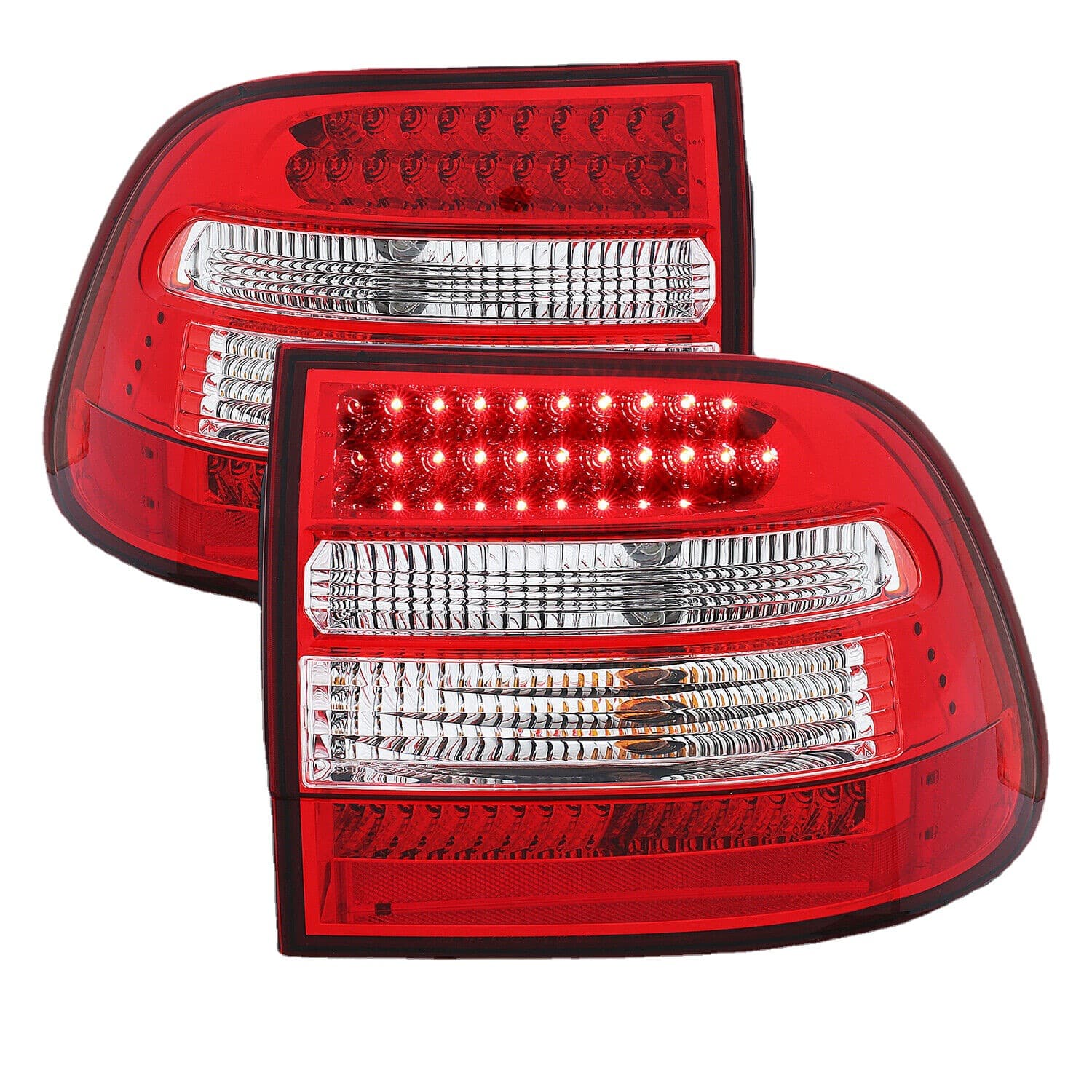 For 2003-2006 Porsche Cayenne SUV Red Clear LED Brake Tail Light Pair