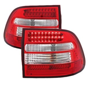 For 2003-2006 Porsche Cayenne SUV Red Clear LED Brake Tail Light Pair