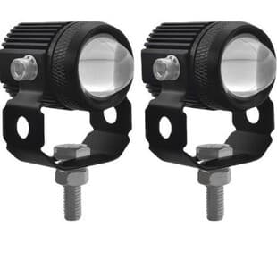 Cross-Border Hot Selling COB High/Low Beam Integrated Small Steel Cannon Lens Spotlight, Electric Motorcycle Spotlight, Car Modification Spotlight