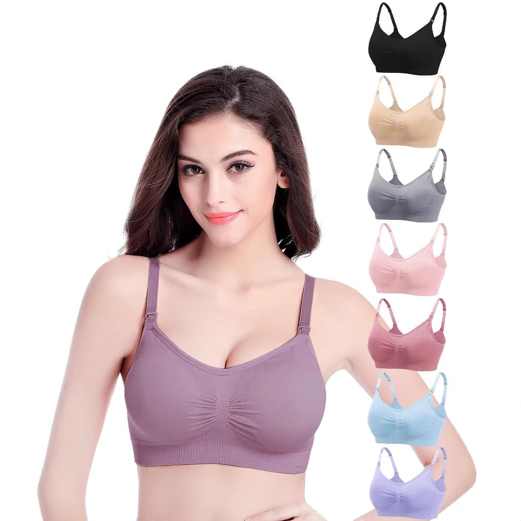 New seamless maternity bra for women, comfortable, breathable, highly elastic, top-opening, convenient.