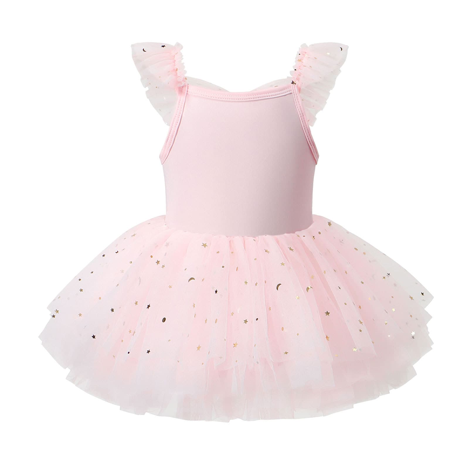 Children's dance clothes, practice clothes, ballet dance jumpsuits, girls' flying sleeves printed body suits