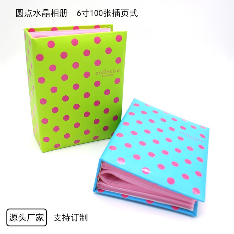 6-inch PP color insert-style photo albums (Japanese 100-yen store type) holding 100 photos
