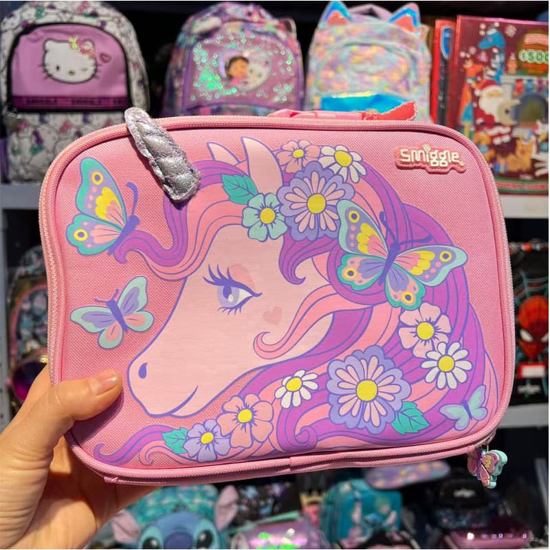 Special Price Clearance Australia Smiggle Pencil Case Primary and Secondary School Children Outdoor Lunch Bag Cartoon Lunch Box Bag Small Pencil Case