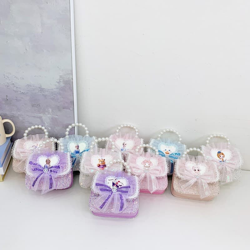 Bow Princess Children's Bag, Girl Crossbody Handbag, Toddler Shoulder Bag, Lightweight, Cute, Versatile