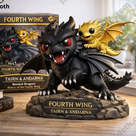 Cross-border new product Tyne and Andana connect the dragon knight fourth wing collection resin desktop ornaments