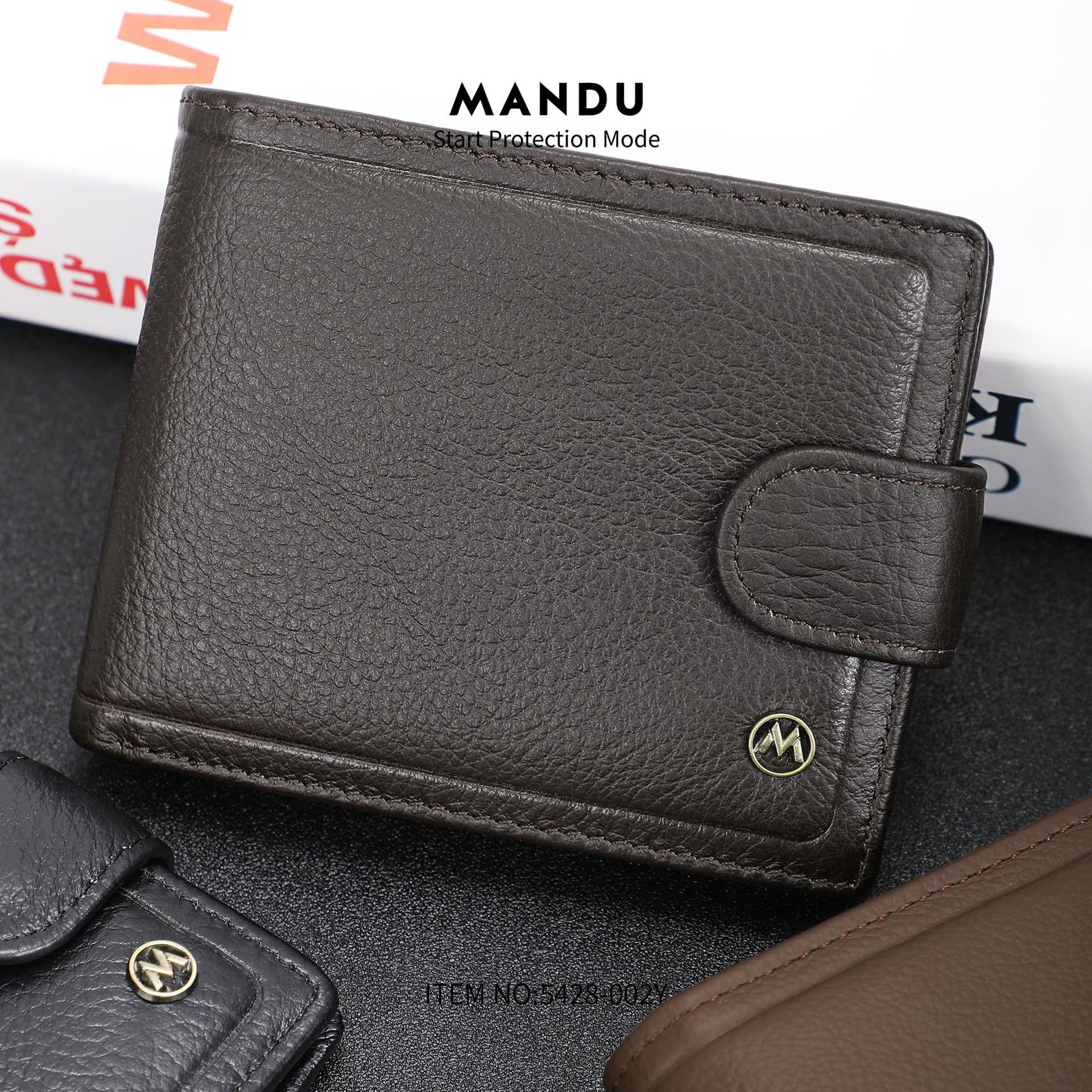 Cross-border ultra-light business men's wallet genuine leather cowhide wear-resistant wallet multi-functional foreign trade clutch bag leather goods lightweight