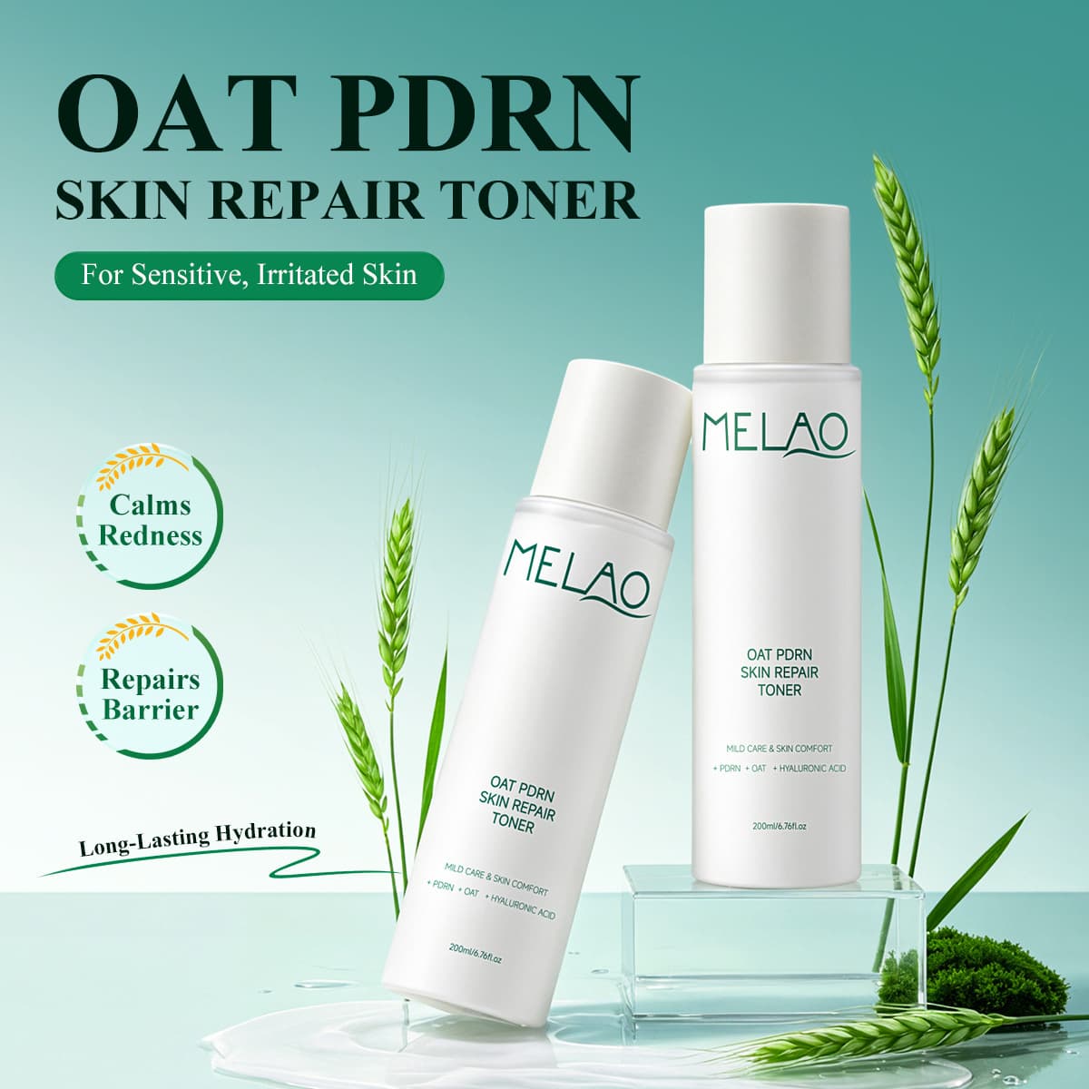 200ml Oat PDRN Skin Repair Toner Moisturizing and Hydrating