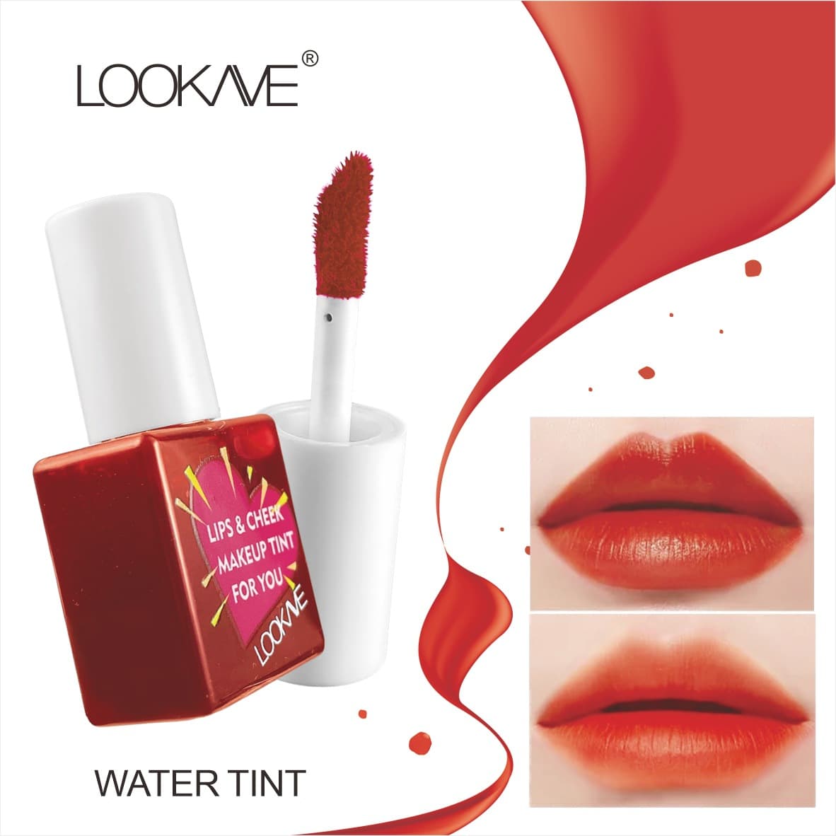 Foreign trade lipstick water wholesale LOOKAVE Water Tint Makeup Lips dropshipping lip gloss blush JOOM