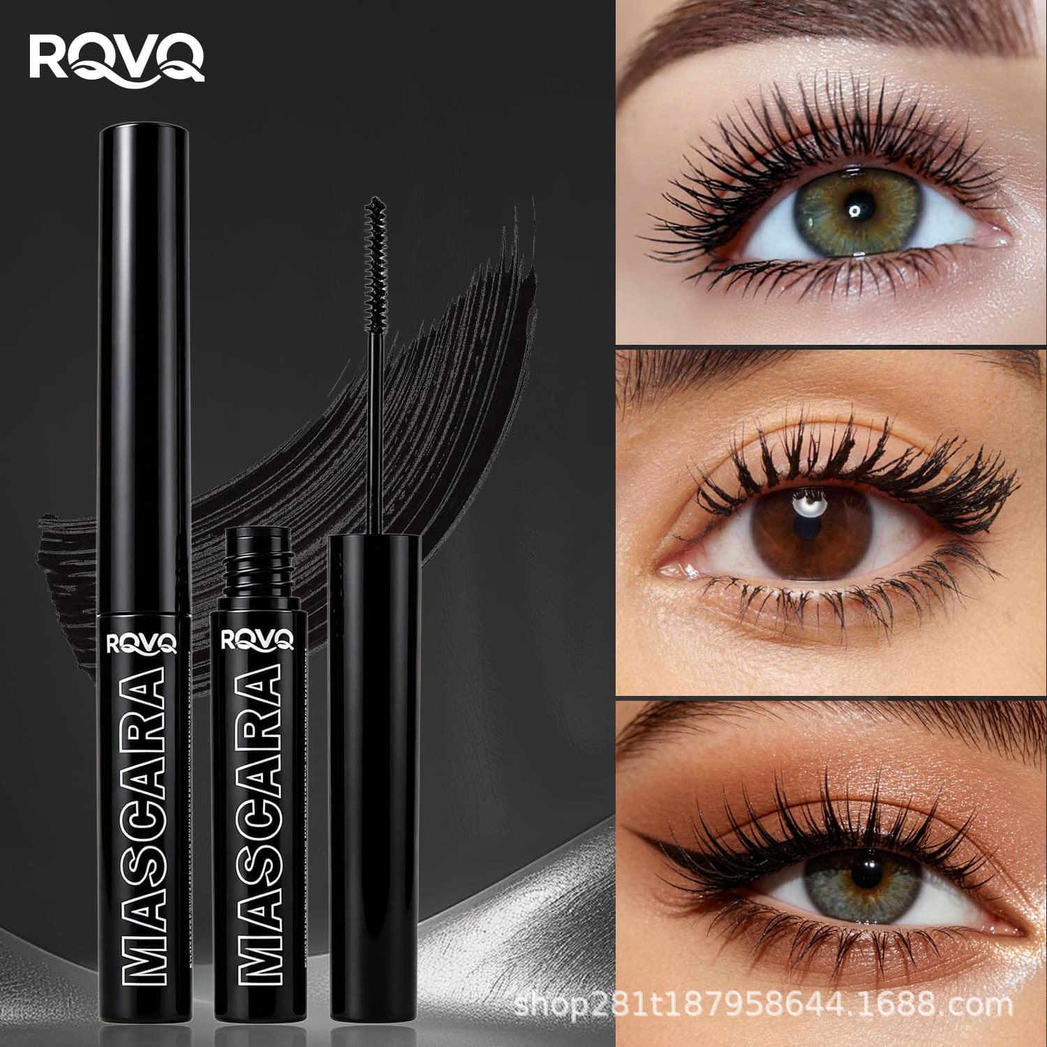 Cross-Border Hot Selling, Defined and Lengthening, Slim Brush Head, RQVQ Mascara Primer for Long-Lasting Style, Foreign Trade Wholesale