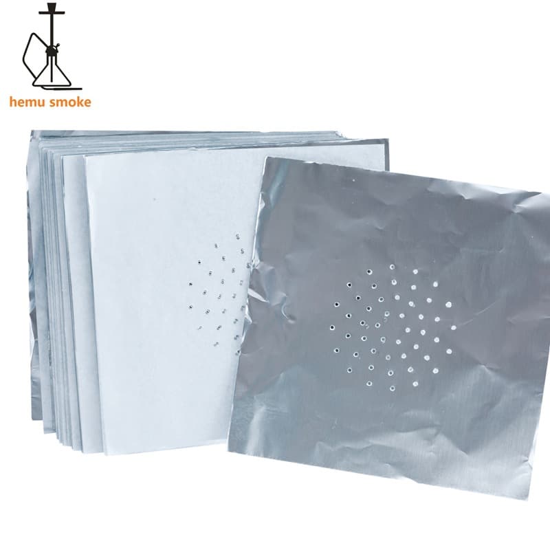 Hookah tinfoil disposable hookah bottle accessories square perforated tinfoil hookah charcoal aluminum foil foil