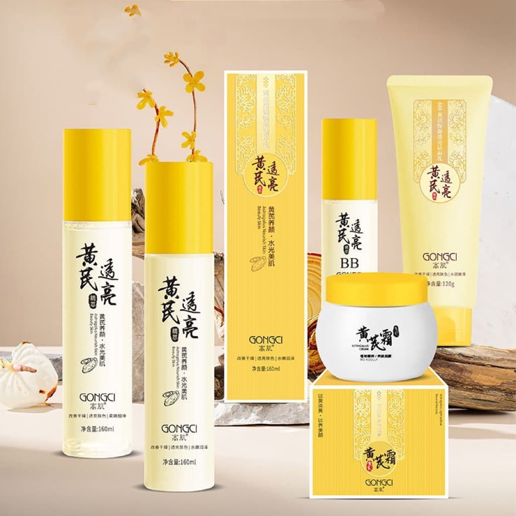 High-muscle Astragalus Moisturizing Skin Care Series Set Astragalus Cream Cleanser Isolating BB Cream Softening Water Essence