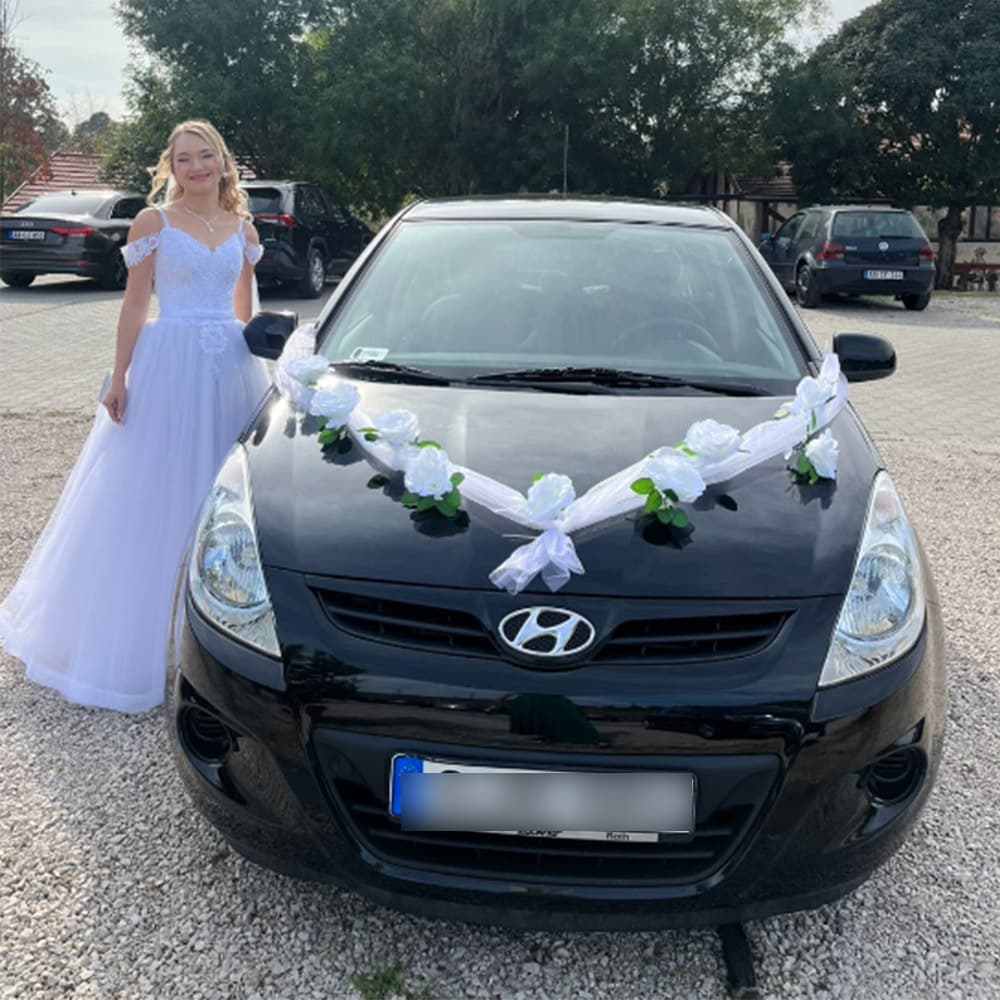 Fake flower wedding car front decoration full set of rose simulation flowers cross-border wholesale fleet layout forest creative wedding car flowers