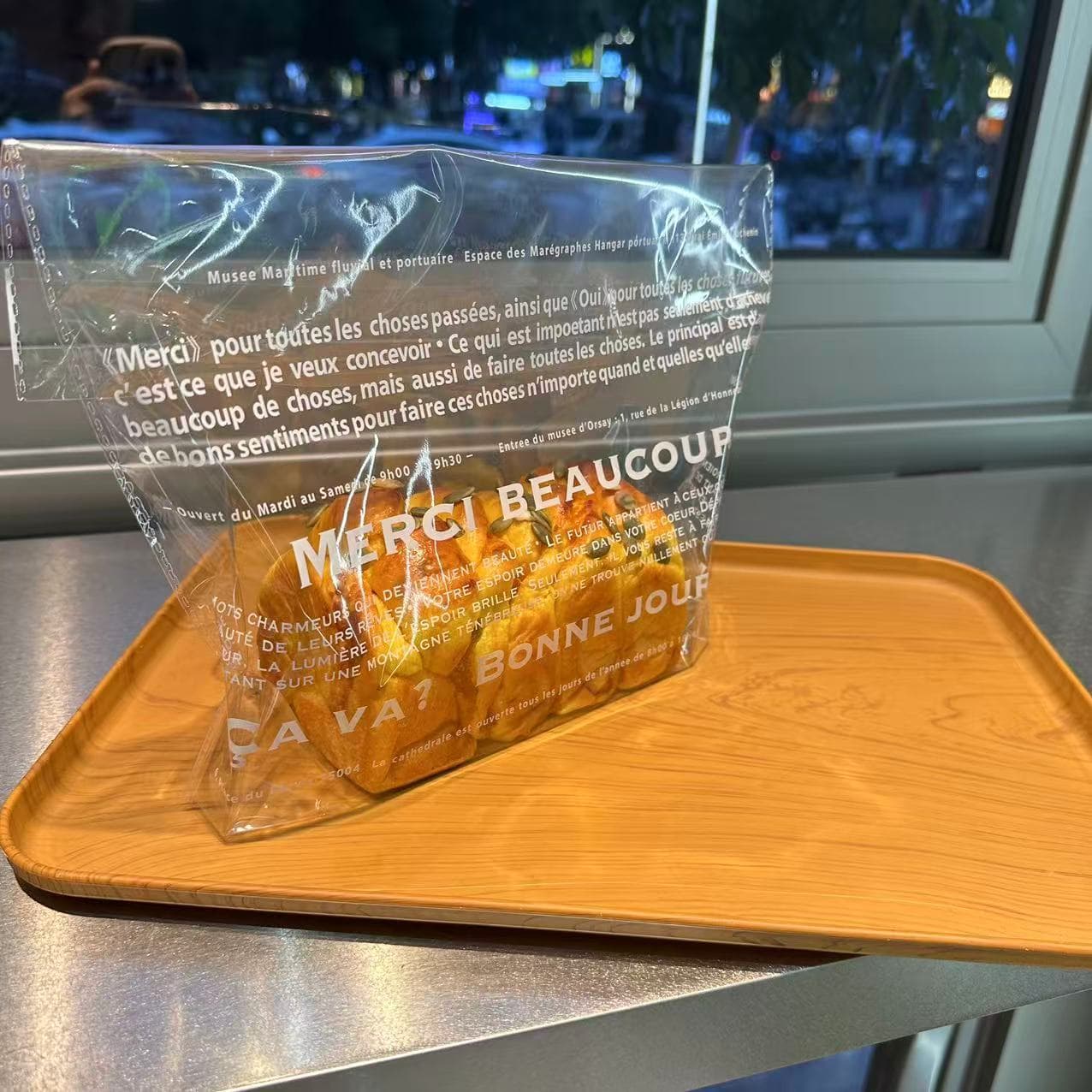 French baking widened food-grade transparent plastic soft European bun raw toast Western pastry bread packaging bag self-adhesive bag