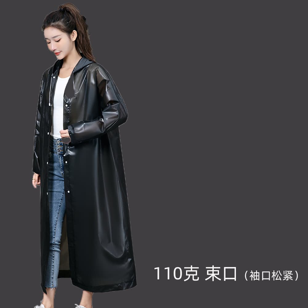 Thickened Disposable Raincoat Adult Frosted Unisex EVA Outdoor Lightweight One-Piece Extended Rain Poncho with LOGO
