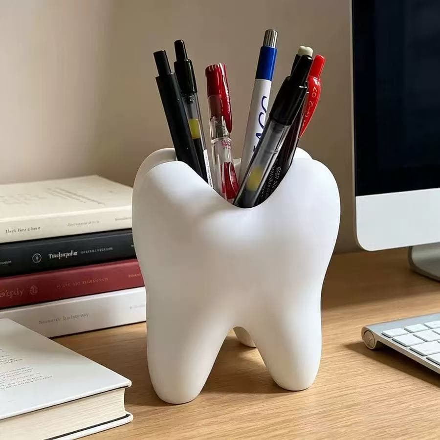 Cross-shaped Pen Holder 3D Printed Toothbrush Holder Creative Tooth-shaped Pen Holder