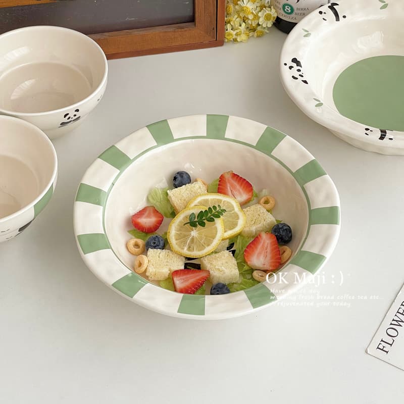 Stylish Salad Plate Cartoon Cute Ceramic Cake Plate Home Dinner Plate 2025 New Afternoon Tea Dessert Plate