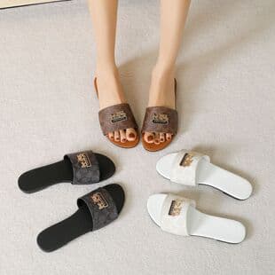 New Fashion Comfortable Flat Flip Flops for Women, Retro Daily Casual Simple Beach Sandals