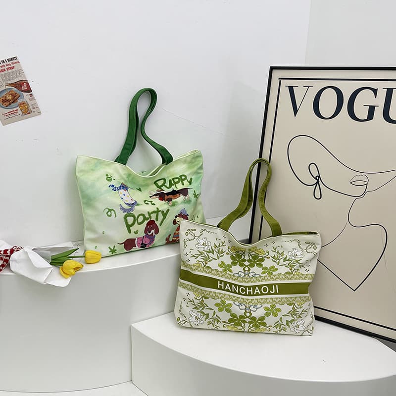 2026 New Women's Bag Fashion Printed Shoulder Bag Large Capacity Bucket Bag Trendy Handheld Tote Bag Large Bag