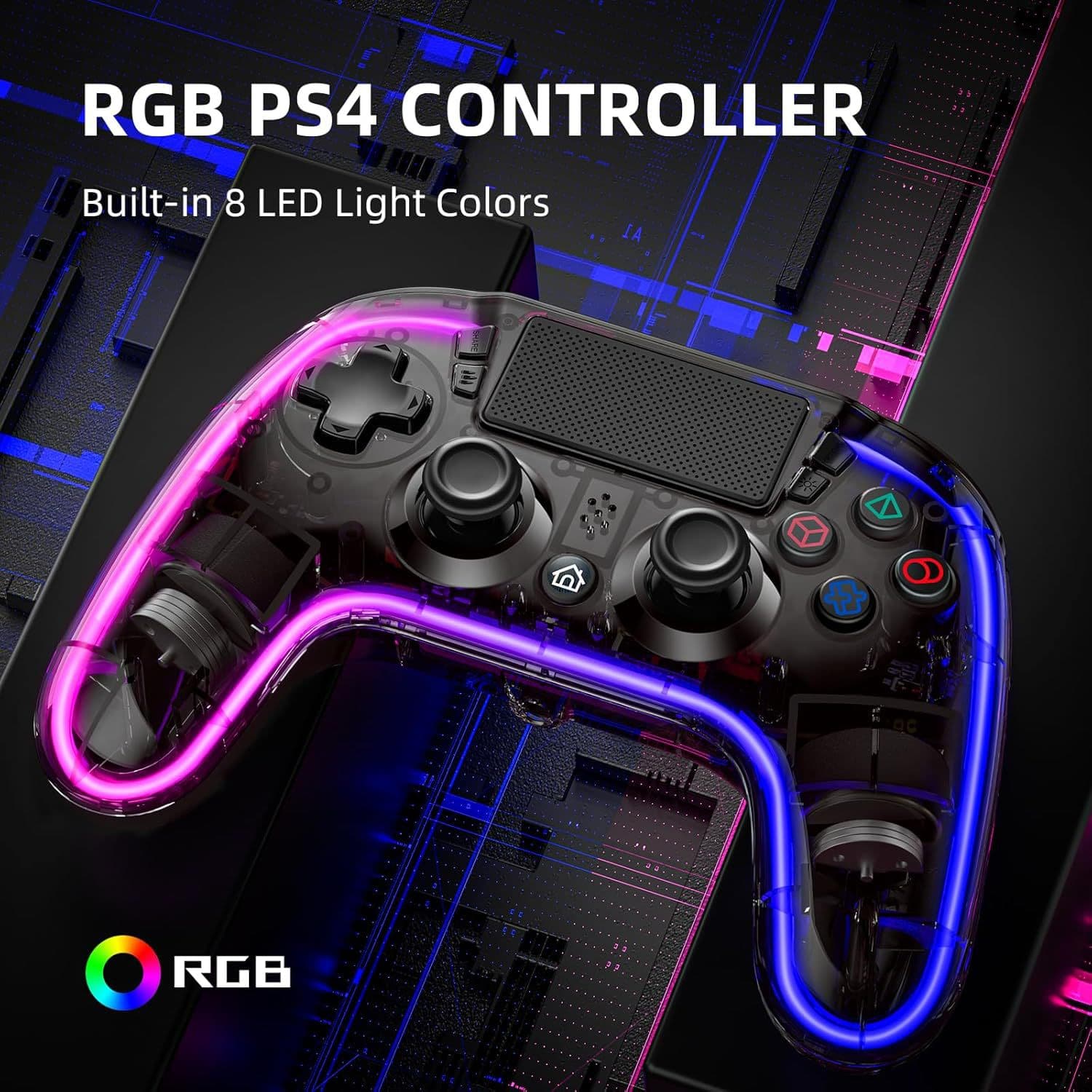 PS4 Bluetooth Wireless Controller P4 Neutral Custom Glow Hall Trigger Game Controller Export to Domestic Special Price