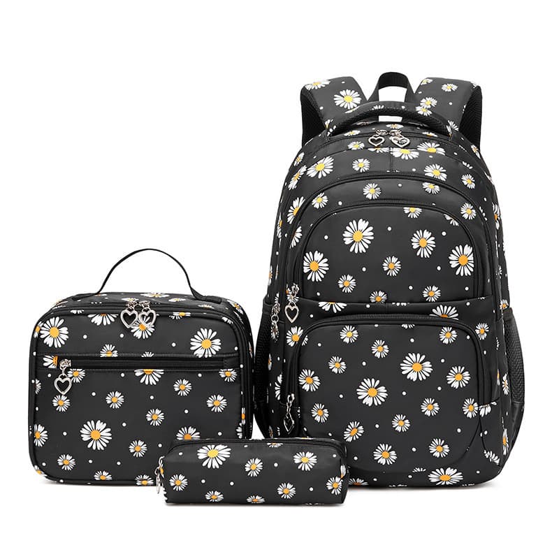 Cross-border foreign trade primary school student schoolbag fresh printed backpack large capacity water-repellent small daisy backpack for women wholesale