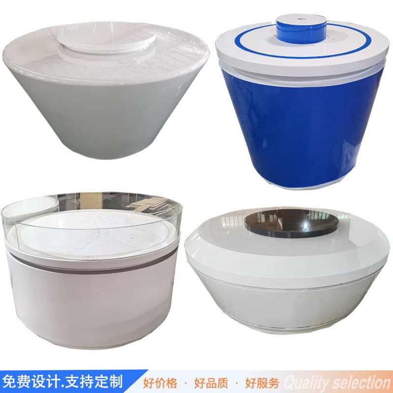 Special-shaped paint display cabinet luminous round experience table model technology display table product with light luminous center island