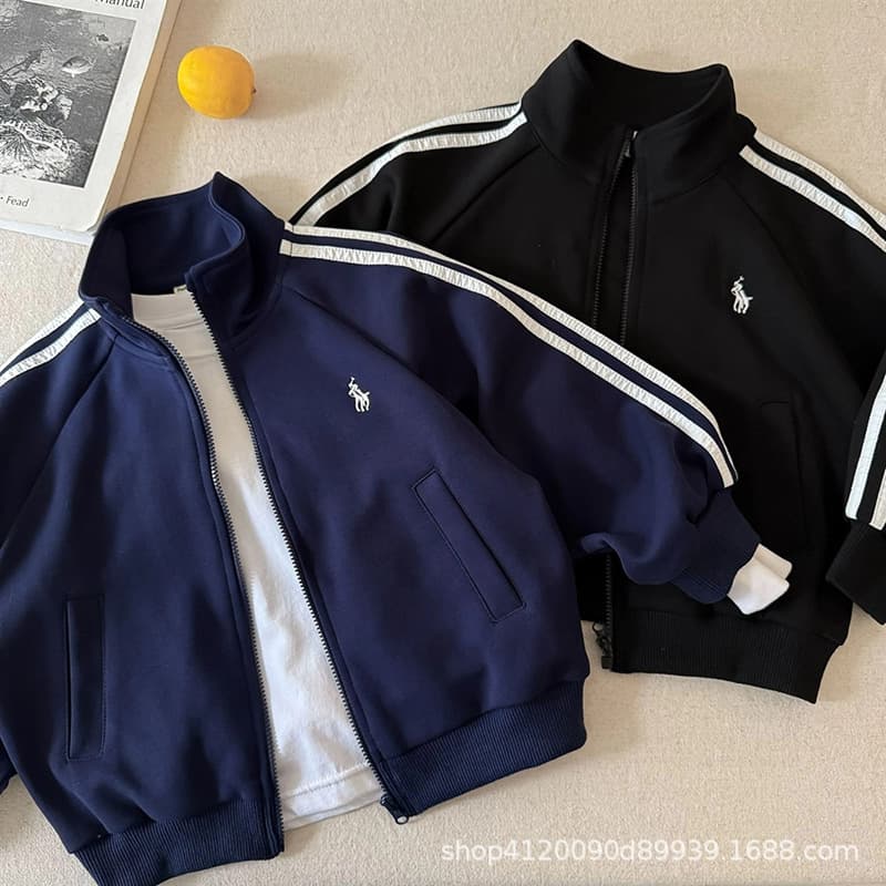 Wholesale Children Zip-Up Cardigan Jacket Autumn Winter Korean Style Boys Versatile Jacket Girls Spring Autumn Baby Top
