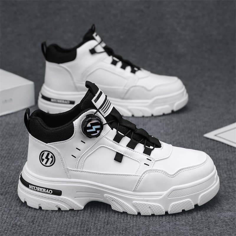 Fall 2025 Mid-Top Men's Trendy Martin Boots, Slip-On Fashion Shoes for Teens Casual Wear