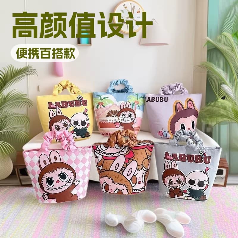 New Lala Bu Creative Cartoon Cute Cotton-Filled Handbag Korean Style High-Face-Value Ins Portable Versatile Bucket Bag