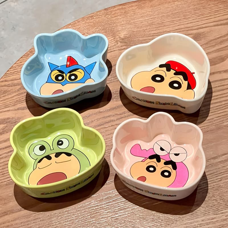 Cute Crayon Shin-chan ceramic rice bowl, personal use, high-looking eating bowl, cartoon children's tableware, eating bowl