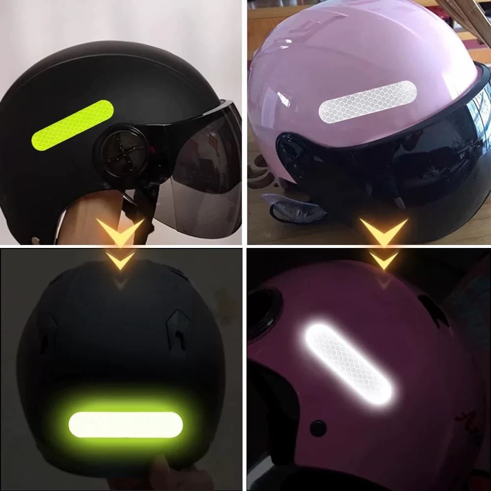 Helmet Reflective Sticker Safety Warning Decal Motorcycle Bicycle Reflective Tape