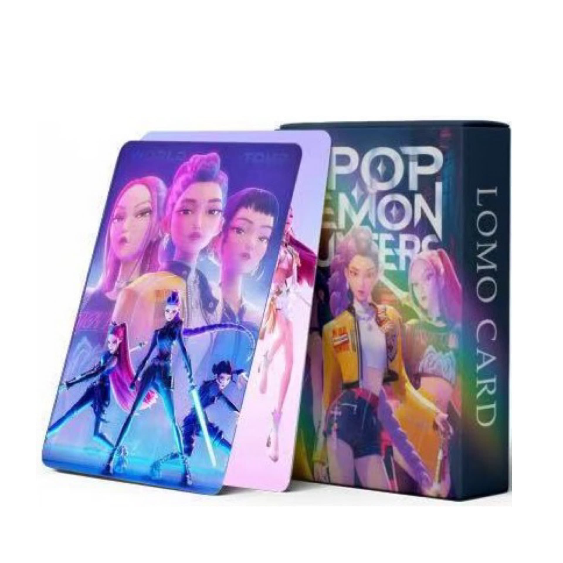 Large stock new 55pcs Demon Hunter Kpop Anime LOMO Cards