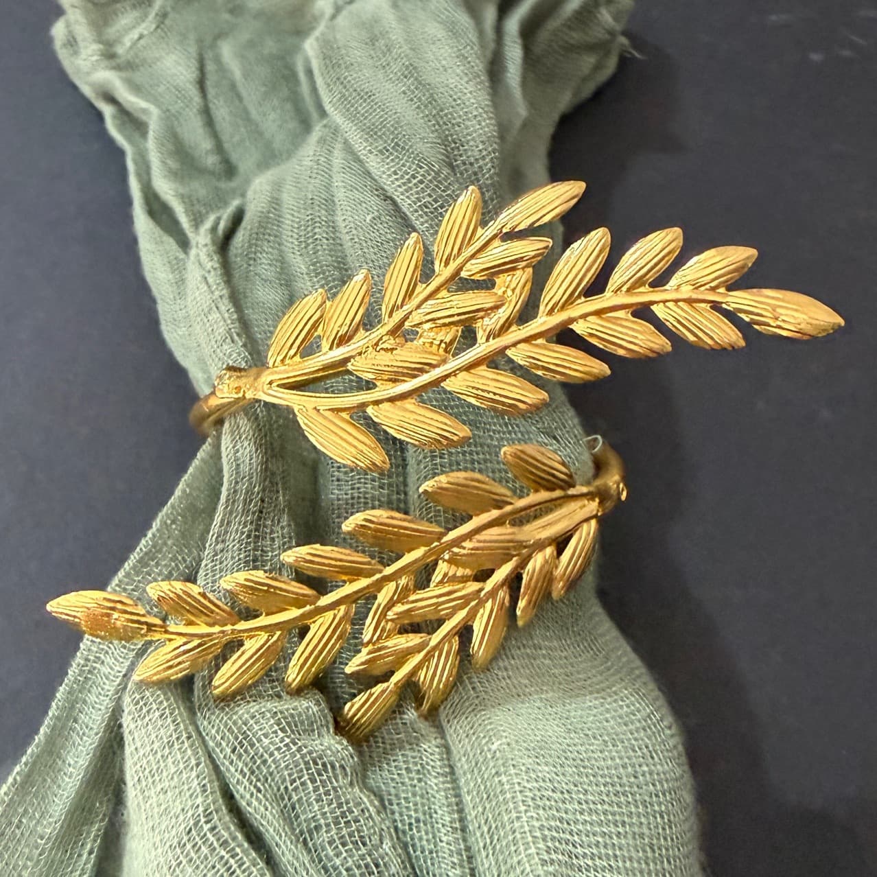 Creative cross-border Amazon simulated wheat ear napkin ring metal napkin ring wedding hotel banquet napkin buckle wholesale