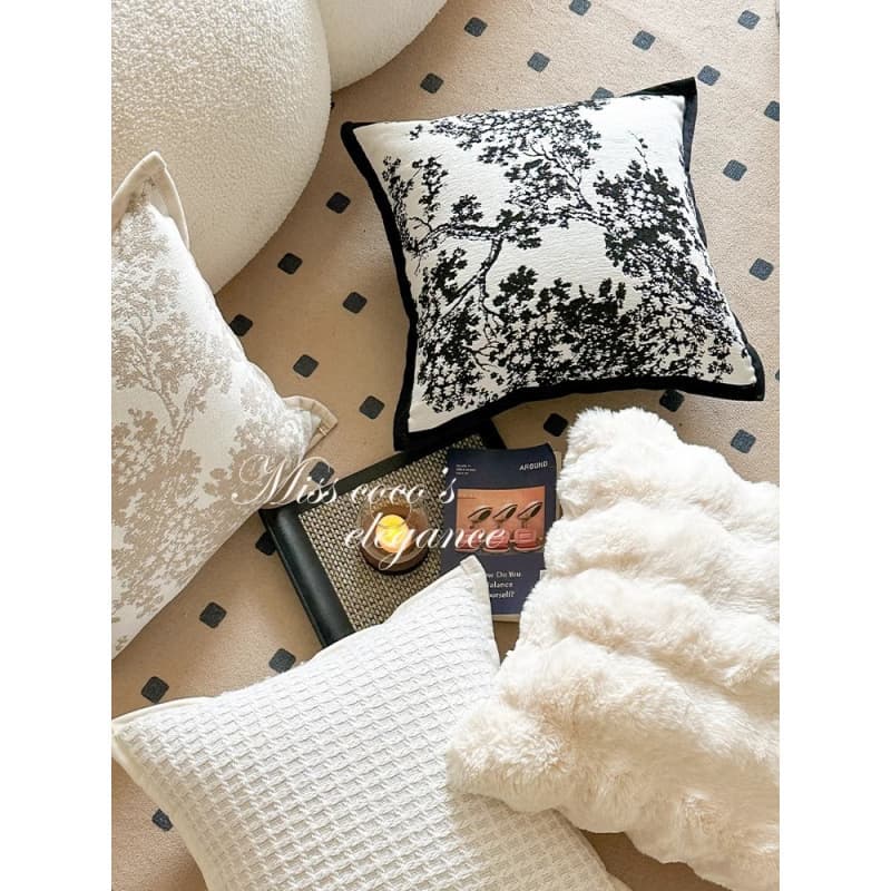 French-Style Sofa Living Room Pillowcase, Nordic Modern Backrest Cushion Cover, Light Luxury Cushion, Simple Headboard Pillow