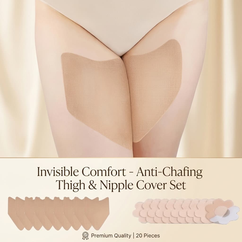 Summer Thigh Anti-Chafe Patches, Anti-Friction, Thin and Invisible Design, Breathable Root Area