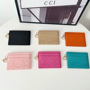 Luxury Brand Card Holder, European and American Pendant ID Case, Embossed GG Letter Card Holder, Card Case, Ins Style