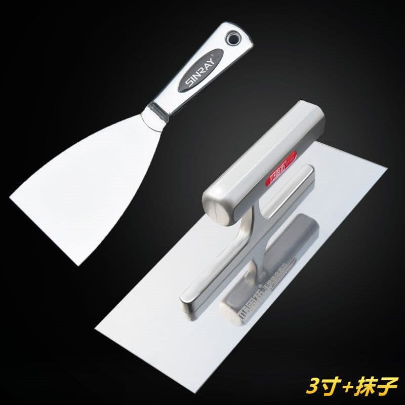 Stainless steel plastering trowel, wall scraper, putty knife, scraper, small trowel, plastering knife, small trowel set, decoration wall scraping tools