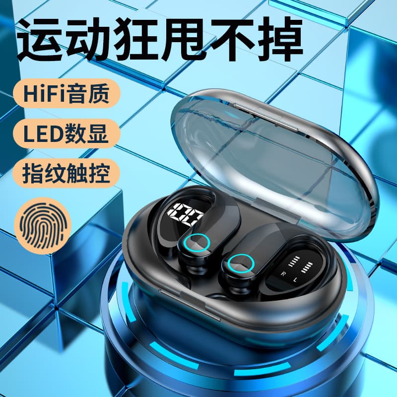 G37 New Custom Model Cross-Border E-commerce Ear-Hook Sports Dual Display TWS Dual Call Function V5.3 Bluetooth Headphones