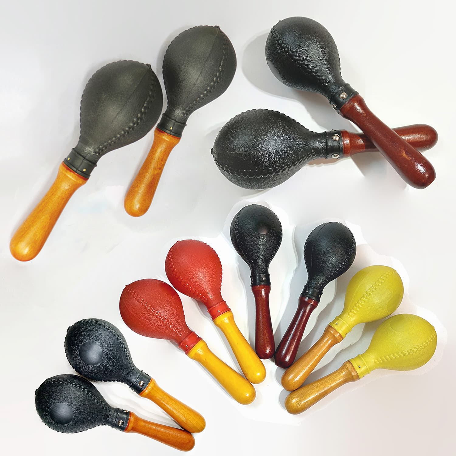 Cross-border Products Wooden Handle Sand Ball Sand Hammer KTV Hand Rattle Sand Ball Orff Percussion Instrument Sprinkling Bar KTV Cheer Road