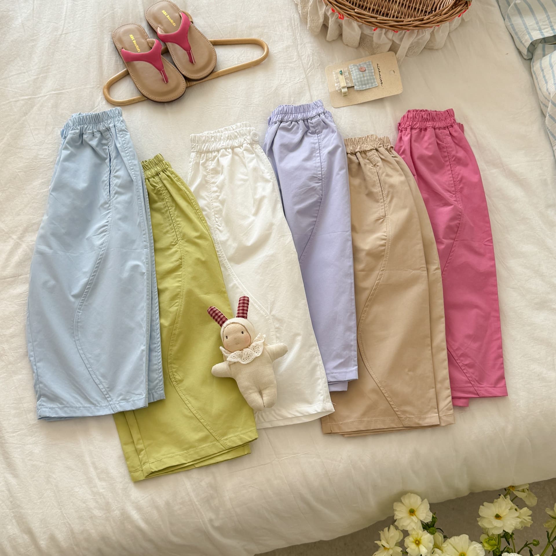 Girl Pants Summer 2026 New Korean Fashion Girl Lightweight Pink Casual Pants Harem Mosquito Repellent Pants
