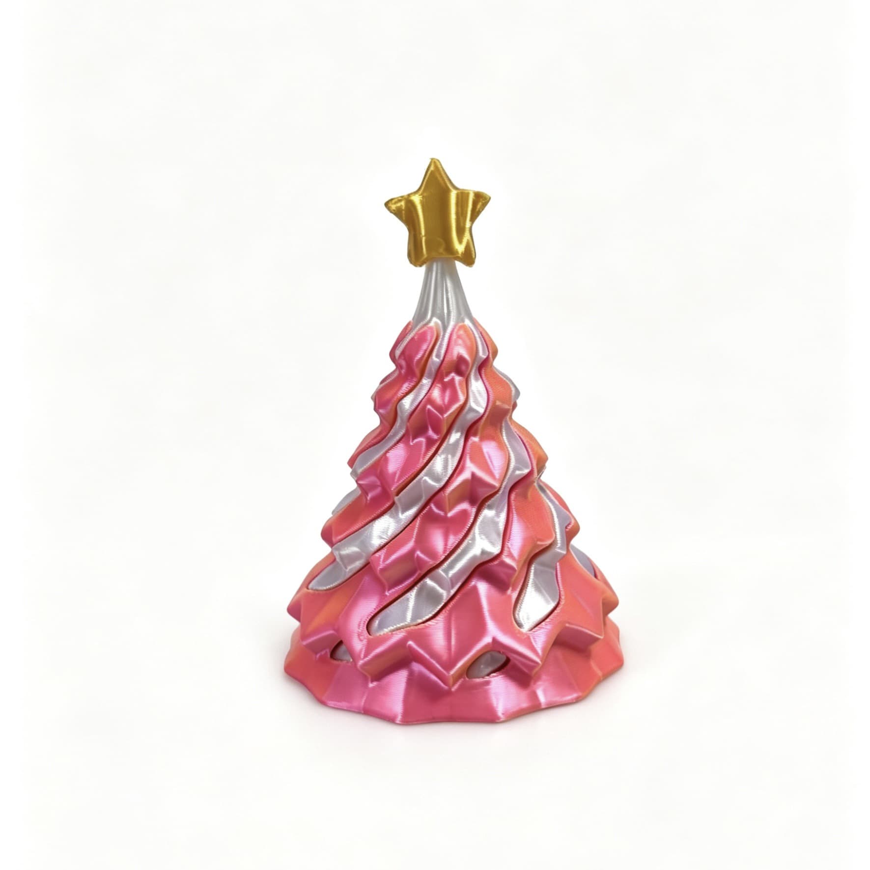 Cross-border 3D Printed Christmas Tree Spinning Toy DIY Cute Stress Relief Novelty Star Christmas Spinning Tree
