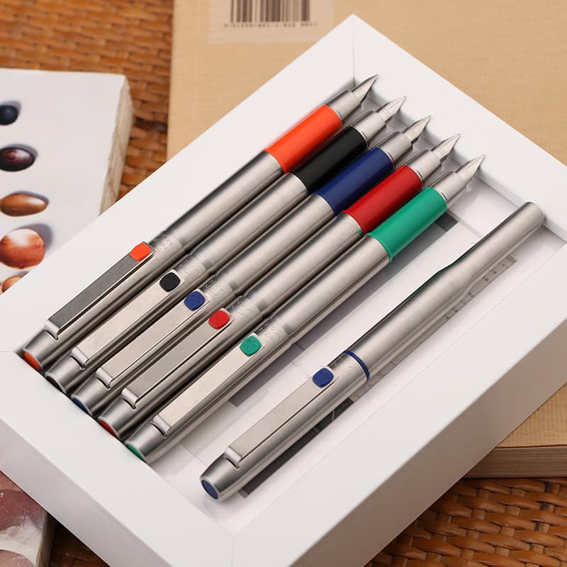 MAJOHN Mill B25 Spades Ares Stainless Steel Pen Imported Baozhu Pen Core Ink Absorb Ink Sac Dual-purpose F Tip