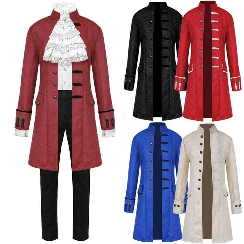 2025 spring/autumn new fashion black retro men's stand-collar long-sleeve dance suit set formal wear foreign trade clothing