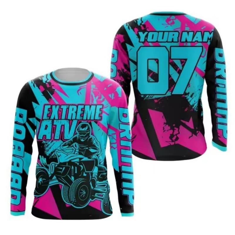 Independent Site Cross-Border New Hot-Selling Sports Long-Sleeve Breathable T-Shirt 3D Digital Print Off-Road Motorcycle Riding Jersey