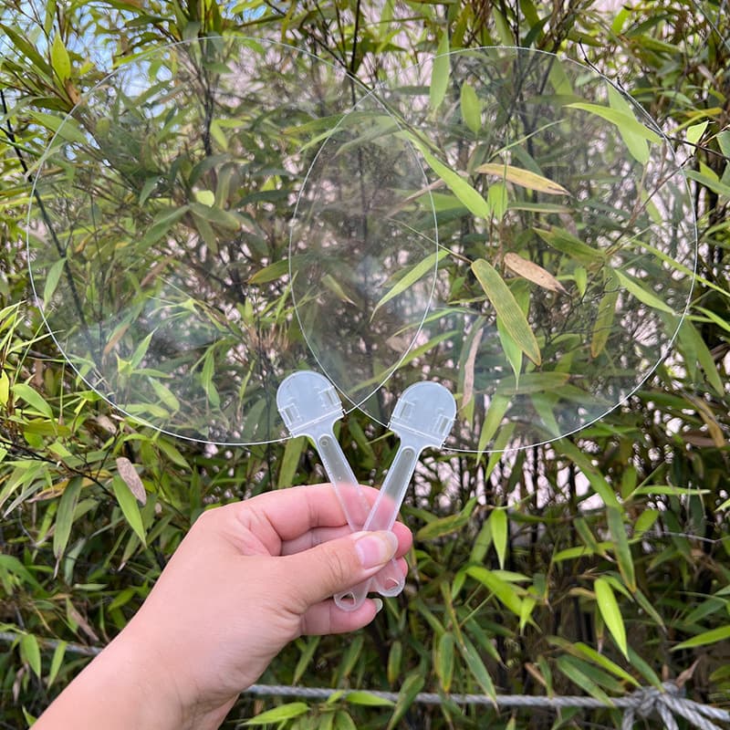 In Stock Blank Transparent Fan, Kindergarten Children's DIY Handmade Creative Painting Plastic Gift Fan
