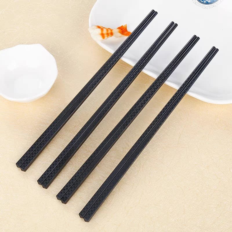 New 3 Factory Wholesale Black Disinfection Chopsticks Anti-Slip Anti-Mold Special Chopsticks Japanese Style Chopsticks Restaurant Catering Alloy Chopsticks